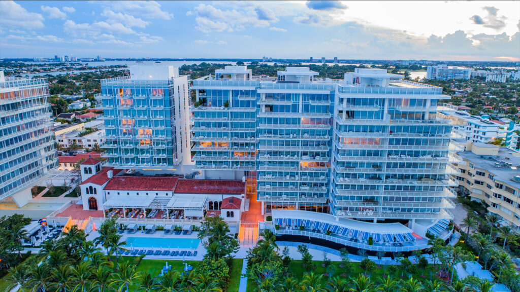 Home Drone Photo of the Miami Surf Club by Four Seasons.